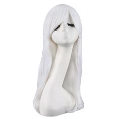 PRICES MAY VARY. 100% Brand New Material : 100% High Temperature Fiber Length: Approx 60cm/ 24 Inch Wig Cap Size: The maximum circumference Approx 20~21inch/51~53cm(Exist 1~2cm normal error), the size of wig cap is adjustable Package included:1 wig 1.Our wig product is made of Kanekalon fiber which is a thermostable Material and called "High-temperature resistance fiber". it can be curled or straightened by Electronic Hair stick under 120 degrees Celsius. Generally, The suitable temperature is a 24 Inch Wig, White Wig, Long White Hair, Party Wig, Purple Wig, Curly Bangs, Wig Party, Long Bangs, Wide Tooth Comb