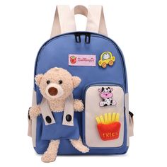 Brand Name: LagemisayOrigin: CN(Origin)Main Material: CanvasPattern Type: Animal PrintsModel Number: XBWSW002Closure Type: zipperItem Height: 10.63inchItem Length: 3.55inchItem Type: School BagsType: BackpackItem Weight: 0.22kgGender: GirlsItem Width: 8.66inchColor: Black/Yellow/Blue/PinkBag Decorate: With small bear pendantFeature: school backpackFeature: School bags for GirlFeature: kawaii school BagFeature: School backpack for girlFeature: College school bagFeature: Girl school bagFeature: Tr Cute Softback Shoulder Bag For School, Cute Back To School Shoulder Bag Softback, Cute Large Capacity Bags For Back To School, Preppy Blue Backpack Bag, Trendy Softback Bags For End Of School Year, Trendy School Bags For End Of School Year, Preppy Bags For School Season, Preppy Blue School Bags, Preppy Bags For Students At End Of School Year