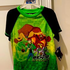 This Comes With A Crew Neck Shirt, Black Shorts And Character Pants Ben 10 Alien Force, Ben 10, Boys Pajamas, Kids Pajamas, Crew Neck Shirt, Neck Shirt, Black Shorts, Pajama Set, New Color