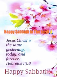 a card with the words, happy sababath in the lord's name