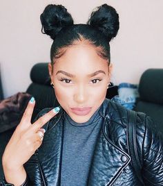 Pigtail Buns, Two Buns Hairstyle, Two Ponytails, Ponytail Bun, Pigtail Hairstyles, Ponytail Hairstyles, Curly Hair Styles Naturally