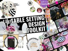 the table setting design tool kit is designed to look like it has many different designs