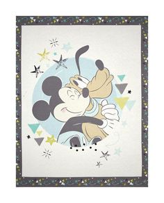 a mickey mouse cartoon with stars around it