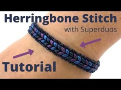 how to make a herringbone stitch bracelet with superduos