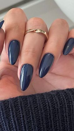 Elevate your work style with dark office nails! Discover chic colors, elegant designs, and tips to keep bold nails professional and office-appropriate. Gray Almond Nails, Dark Blue Almond Nails, Blue Almond Nails, Lobby Designs, Dark Office, Bold Nails, Blue Matte Nails, Nails For Work, Office Nails