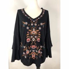 International Concepts Inc Woman Plus Sz 1x Top Floral Embroidered Blouse New International Concepts Inc Woman Plus Sz 1x Top Floral Embroidered Blouse Brand New $89.50 Length 28" Bust 22" -Please See All Photos For Detailing And Condition Brand New Unworn No Defects -Positive Feedback Is Greatly Appreciated Thank You #A-2 -#A-6(1x) Fall V-neck Embroidered Top With Floral Print, Fall Floral Print Embroidered V-neck Top, V-neck Embroidered Top With Floral Print For Fall, Embroidered Clothes, Top Floral, Embroidered Blouse, Positive Feedback, New Color, Floral Tops