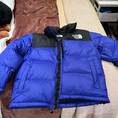 -Women’s Large -New Without Tags -No Flaws -Only Selling Because I Need A Different Size -Soo Warm Blue Hooded Puffer Jacket For Hiking, Blue Down Puffer Jacket For Streetwear, Blue Puffer Outerwear For Hiking, Blue Down Outerwear For Streetwear, Blue Long Sleeve Puffer Jacket For Hiking, Sporty Blue Down Outerwear, Blue North Face Jacket, Coats North Face, Grey North Face Jacket