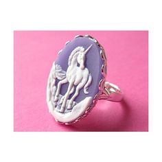 ◕‿◕ k a y l a ◕‿◕ ❤ liked on Polyvore featuring jewelry, rings, pictures, accessories, pink, pink jewelry and pink ring Last Unicorn, Unicorns And Mermaids, Purple Unicorn, Cameo Jewelry, Cameo Ring, Magical Unicorn, A Unicorn