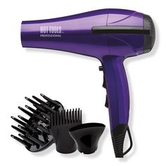 Professional Turbo Ceramic + Ionic Lightweight Dryer -  Hot Tools 1875W Turbo Hair Dryer is lightweight, conditions your hair for a shinier finish without the frizz.    Benefits     IONIC Technology for increase softness, shine and reduce hair frizz     Features     1875 Watts for powerful airflow 6 Heat/Speed Settings Cool Shot to set the style Lightweight Design Quiet Operation Straightening Pik, Concentrator and Diffuser Included 8 ft Professional Cord   - Professional Turbo Ceramic + Ionic L