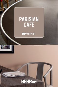 this is an advertisement for a restaurant called parisian cafe, with the name on it