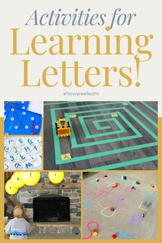 activities for learning letters and numbers with the text, how to use them in this book