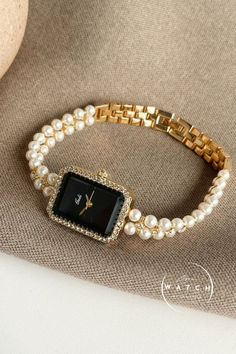 Square Face Pearl Bracelet Watch, designed for the modern woman who appreciates both style and functionality. This elegant timepiece features a chic square watch face crafted from durable stainless steel, ensuring longevity and sophistication. Square Face, Square Faces, Unique Bracelets, Square Watch, Watch Faces, Pearl Bracelet, Modern Woman, Time Piece, Bracelet Watch