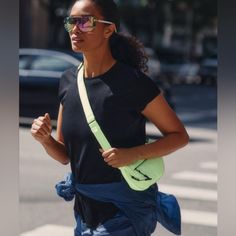 How Cute Is This?? Casual Yellow Shoulder Bag For On-the-go, Anthropologie Bags, Sling Bag, Green Yellow, Crescent, Shoulder Bags, Anthropologie, Shoulder Bag, Yellow