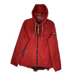 Tommy Hilfiger Womens Long Windbreaker Hooded Size Small Red Size Adult -Condition: New With Tag -Measurements: Please See Photos Above For All Measurements -Material: Please See Photos For Materials Tag -Colors May Slightly Vary From Photography Lighting (Close Up Tag Photos Show More Realistic True To Color) -Will Ship In One Business Day A0195 Features: Windbreaker Fall(+1) Solid Size: Womens S Condition: New With Tags Red Hooded Jacket With Pockets For Cold Weather, Red Winter Windbreaker With Detachable Hood, Red Hooded Jacket With Detachable Hood For Outdoor, Fall Red Windbreaker With Detachable Hood, Red Windbreaker With Detachable Hood For Fall, Red Weatherproof Long Sleeve Outerwear, Red Hooded Jacket With Pockets, Casual Red Parka With Pockets, Casual Red Hooded Jacket With Detachable Hood