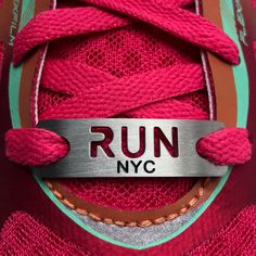 "Show your love for running in New York City with this unique RUN NYC - New York City SHOE TAG. From running the famous New York City Marathon - NYC Marathon and Half Marathon or thru your own neighborhood of NYC with your friends in a weekend 5k or something in between our original shoe tag design will get you inspired and keep you inspired every time you lace up! A RUN NYC - New York City Shoe Tag makes a great running gift. For yourself and your running partner! See also the RUN NYC - New Yor Sporty Sneakers With Custom Logo For Sports, Running Bracelet, Running Jewelry, Running Partner, Marathon Gift, Running Gift, Nyc Marathon, City Marathon, Running Gifts