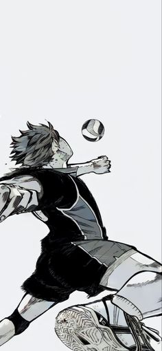 a drawing of a person playing with a ball