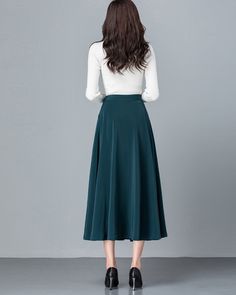 * A high-end midi skirt with wide hem, very cool. * Made of quality cotton blends, very smooth and comfortable. * Fixed waist with invisible zipper. * Can custom make waist size and skirt length. * Material: 95% polyester, 5%spandex * Size: True to US size, US 0-US 20 are available, you can let us know your usual size and height in your order. * Shipping: Free shipping Processing time : 5-7 Business days Delivery time : 7-20 Business days Tracking number available If you need rush order or exped Flowy Solid Color Maxi Skirt, Elegant Flared Skirt Solid Color, Flowy Skirt Dress In Solid Color, Elegant Long Skirt In Solid Color, Elegant Solid Color Flared Skirt, Fitted Full Maxi Skirt In Solid Color, Solid Color Dress With Flowy Flared Skirt, Fitted Solid Color Full Maxi Skirt, Fitted Full Maxi Skirt Solid Color