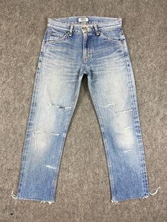 Faded Blue Vintage Fiorucci Jeans 27x24 - JN3243 Size: 27 Item Description tag  Actual measurement (inches) Waist - 27 Front Rise - 9.5 Hips - 36 Thigh - 10.5 Knee - 7.5 Leg Opening - 14 Inseam - 24 Outseam - 33.5 Material : Cotton  *Disclaimer: Product color may slightly vary due to photographic lighting sources or your monitor settings.  #JN3243