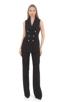 Elevate your formal attire with our Pearl Button Slim Fit Vest Pants Suit, designed to make a statement at any event. This elegant ensemble features a slim fit vest adorned with pearl buttons, complemented by tailored pants for a polished look. Perfect for business meetings, weddings, or special occasions, it combines sophistication with comfort. Crafted from high-quality materials, our suit set ensures a sleek silhouette and durability. The pearl buttons add a touch of luxury, enhancing its appeal. Pair it with heels for a chic office outfit or flats for a more casual elegance. Available in various sizes, our suit set caters to different body types, promising a flattering fit for all. Discover the perfect blend of style and functionality with our Pearl Button Slim Fit Vest Pants Suit. Exp Chic Office Outfit, Womens Suits, Office Outfit, Chic Office, Pants Suit, Women Formals, Tailored Pants, Formal Attire, Suit Set