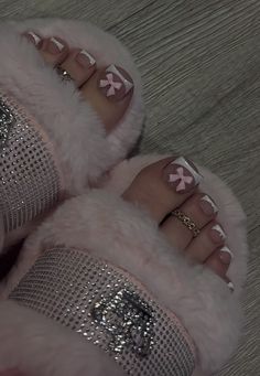 #nails Ballet Nails Aesthetic, Cute Toes Nails Designs, Matching Acrylic Nails And Toes, Acrylic Nails And Toes Matching, Feet Nails Ideas, Matching Toes And Nails, Birthday Toes