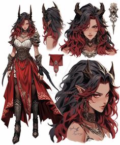 Human Dragon Hybrid Female, Tiefling Outfit, Dnd Tiefling Character Design, Tiefling Female Character Design, Dnd Tiefling Female, Dragon Woman Hybrid, Tiefling Character Design, Tiefling Woman, Tiefling Oc