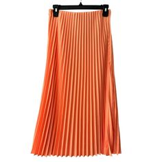 J Crew Gwyneth Pleated Midi Slip Skirt Condition: Nwt Brand: J Crew Size: Xs Color: Orange Material: 100% Polyester (Shell & Lining) Approx. Measurements: 26” Waist; 31” Length Other: Pull-On; Elastic Waistband; Pleated/Full Style; Midi Length; Lined Non-Smoking Home. Remember To Bundle With Other Items From My Closet For The Best Deal! And As Always, Thanks For Checking Out My Closet! Elegant Orange Skirt For Spring, Orange Pleated Skirt For Spring, Spring Orange Pleated Skirt, Orange Pleated Midi Skirt, Midi Slip Skirt, Orange Material, Slip Skirt, Women Skirts Midi, Best Deal