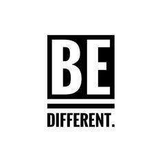 the be different logo is shown in black and white