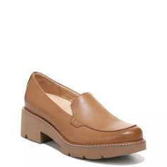 From office to casual outings, these women's Naturalizer Cabaret English tea (brown) loafers are must-haves. Crafted with PU upper, these slip-ons are fashioned with round toe design and textile lining. Contour+ comfort technology with breathable linings, arch and heel support, open cell foam cushioning, and sculpted insole provides all-day comfort. Its tried-and-true silhouette makes this style a versatile piece in your collection, while the lug sole and heel lifts your look up to new heights. | Naturalizer Women's Cabaret Loafer in English Tea Size 9. 5 Medium Comfortable Loafers Women, Wide Width Sandals, Square Toe Shoes, Dressy Sandals, Womens Ugg Boots, Flat Dress Shoes, Light Up Shoes, Brown Loafers, English Tea