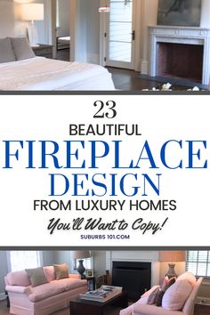 beautiful fireplace design from luxury homes you'll want to copy - cover image with text overlay