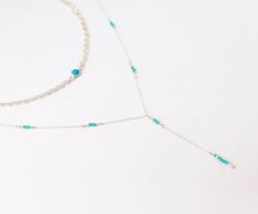 Sterling Silver Lariat Necklace Y Simple Y Necklace - Etsy Turquoise Sterling Silver Jewelry With Tiny Beads, Silver Dainty Lariat Necklace For Layering, Sterling Silver Lariat Turquoise Necklace Gift, Turquoise Lariat Necklace In Sterling Silver, Turquoise Sterling Silver Lariat Necklace, Turquoise Sterling Silver Jewelry With Delicate Chain, Blue Sterling Silver Lariat Necklace, Silver Lariat Necklace, Coin Choker