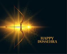 happy dussehria with bow and arrow