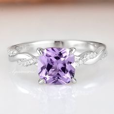 Cushion Cut Amethyst Ring 925 Sterling Silver Ring Twisted - Etsy Twisted Vine Engagement Ring, Popular Engagement Rings, Workout Plans, February Birthstone, Wedding Ring Designs, February Birth Stone, Purple Wedding, Amethyst Ring, Birthstone Ring