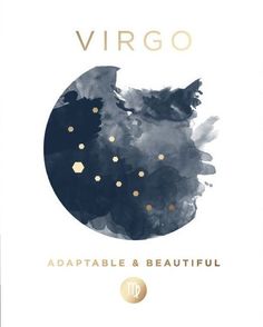 the front cover of virgo, an art print with gold dots on white paper