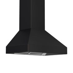 an image of a black stove hood on a white background