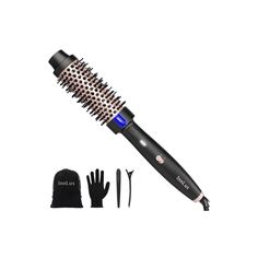 Thermal Blowout Brush, 1.5 Inch Ceramic Heated Round Brush, Heated Curling Brush. Create Loose, Natural And Bouncy Curls And Blowout Looks. The Round Heated Brush Heats Up In 60s To Save You Time. This Heated Blowout Brush Has Two Heat Settings-360 And 400, Suitable For Almost All Types Of Hair. This Heated Round Brush Has A Round Barrel That Heats Up To Style And Shape Your Hair While You Brush It With Its Anti-Scald Bristles. Less Frizz And More Shine! It Also Can Emit Negative Ions To Smooth Heated Round Brush, Heated Brush, Blowout Brush, All Types Of Hair, Curling Brush, Types Of Hair, Round Brush, Bouncy Curls, Bad Hair Day