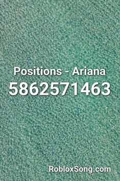 the back side of a business card for positions - ariana