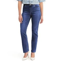 Women's Levi's® Classic Straight-Leg Jeans set the tone for your everyday wardrobe. Shop Kohl's for Levi's jeans for the family, and find denim for any occasion. Classic Levi's Straight Leg Jeans, Levi's Straight Fit Jeans, Levi's Straight Dark Wash Jeans, Jeans Amazon, Classic Straight Jeans, Classic Women, Levis Women, Style Trends, Everyday Wardrobe