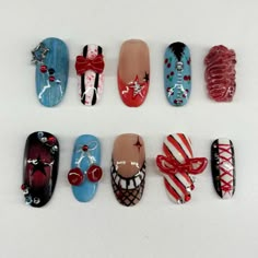 Nail set inspired by Ghoulia from monster high Ghoulia Yelps Inspired Outfits, Frankie Stein Inspired Nails, Monster High Inspired Nails, Monster High Nail Art, Ghoulia Monster High, Orlando Nails, Monster High Nails, High Nails, Monster High Ghoulia