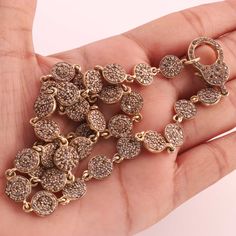 1 Necklace Pave Diamond Brass Necklace Chain - Brass - Necklace With Lock (Without Pendant) 26mmx15mm 16 Inches PD1788 ♠ This product (Diamond Necklace) we are selling without pendant♠ Measure approximately : Size: - Lobster- 26mmx15mm (Appprox) length: 16 Inches long Beads : 32 Beads Metal : Brass You will Get same Product as Pictured We are continuously adding new products in our store. So keep coming back to see more great deals on gems in our mart. Amazing quality at the best price around!!! Costume Jewelry Plated Necklaces For Jewelry Making, Gold Metal Round Crystal Necklace, Gold Metal Crystal Necklace, Rose Gold Plated Round Necklace, Round Plated Costume Jewelry Necklaces, Diamond Necklace Silver, Chain Diamond, Brass Necklace, Antique Finish