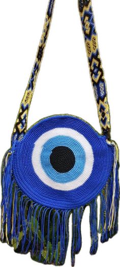 Handmade Blue Crochet Bag For Festival, Evil Eye Accessories, Evil Eye Bag, Eye Accessories, Eye Bags, Handmade Crochet, Evil Eye, Magnolia, Crossbody Bags