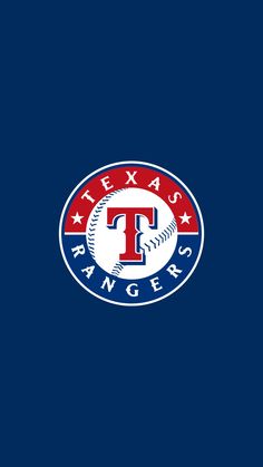 the texas rangers logo on a blue background