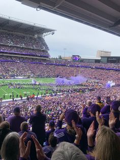 a football stadium filled with lots of people