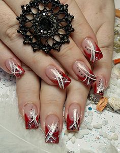 Trendstyle Angesagte Styles - Dita von Teese Burlesque - Pretty Nail Shop 24 Nail Templates, Dita Von Teese Burlesque, Nailart Tutorial, Pink Tip Nails, Clear Acrylic Nails, Gel Nail Art Designs, Fall Nail Art Designs