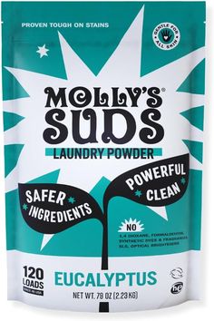 moly's suds laundry powder, eucalyptusplus, 2 25 - pound bag