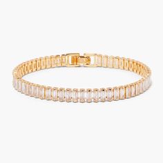 Priya Gold Vermeil Tennis Bracelet – Brook & York Tennis Jewelry, Birthstone Bracelet, Golden Glow, Box Clasp, Birthstone Bracelets, Fine Jewelry Collection, Fine Jewellery Necklace, Tennis Bracelet, Shine Bright