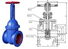 an image of a valve with measurements on the side and diagram for it to be drawn