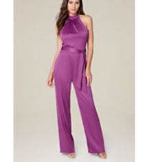 Neck Closure Clasps Hidden Back Zipper With Clasp Closure Tie At Waist Nwot Purple Fitted Jumpsuits And Rompers For Work, Purple Fitted Jumpsuits And Rompers For Formal Occasions, Fitted Purple Jumpsuits And Rompers For Formal Occasions, Chic Purple Jumpsuits And Rompers For Work, Elegant Purple Jumpsuits And Rompers For Party, Fitted Purple Jumpsuit For Formal Occasions, Elegant Purple Party Jumpsuits And Rompers, Elegant Sleeveless Purple Jumpsuits And Rompers, Purple Sleeveless Jumpsuits And Rompers For Night Out