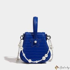 Bird in Bag - Design handbag handbag female new fashion senior texture pearl shoulder strap crossbody bag Styles Women, Street Trends, Bird In Bag, Olivia Mark, Blue Bags, Shoulder Bag Women, Designer Handbags, Bucket Bag, Zipper Pocket