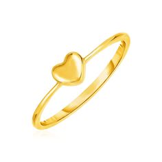 14k Yellow Gold Ring with Puffed Heart | Richard Cannon Jewelry Heart Shape Ring, Great Anniversary Gifts, Puffed Heart, Heart Shaped Rings, Yellow Gold Jewelry, Anniversary Gift For Her, Yellow Gold Ring, Toe Rings, Ring Size 7