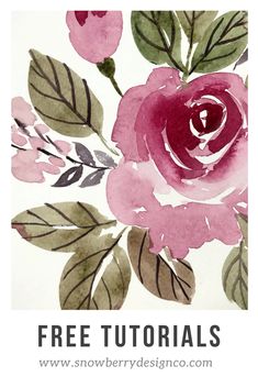 watercolor flowers with text overlaying the image